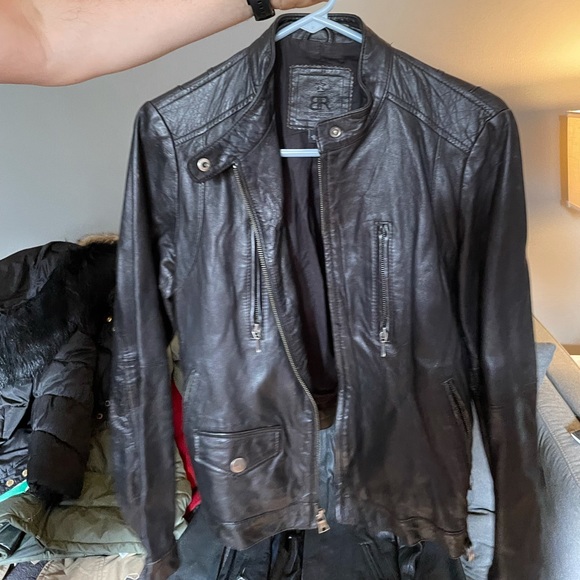 Black Banana Republic Leather Jacket - Picture 1 of 1